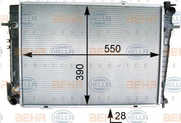 BEHR HELLA SERVICE 8MK376763331 Радиатор, охлаждение двигателя
