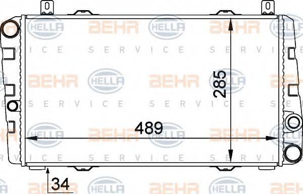 BEHR HELLA SERVICE 8MK376764071 Радиатор, охлаждение двигателя