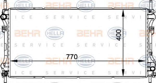 BEHR HELLA SERVICE 8MK376764091 Радиатор, охлаждение двигателя