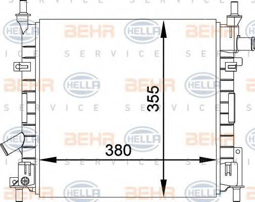 BEHR HELLA SERVICE 8MK376764241 Радиатор, охлаждение двигателя
