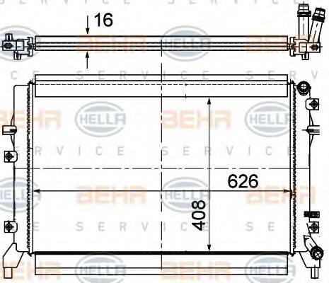 BEHR HELLA SERVICE 8MK376764624 Радиатор, охлаждение двигателя