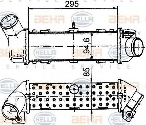 BEHR HELLA SERVICE 8ML376765171 Интеркулер