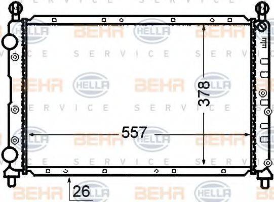 BEHR HELLA SERVICE 8MK376766101 Радиатор, охлаждение двигателя