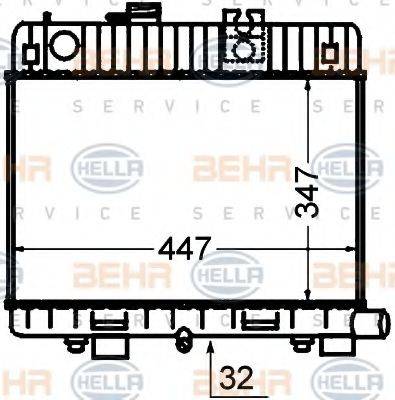 BEHR HELLA SERVICE 8MK376766461 Радиатор, охлаждение двигателя