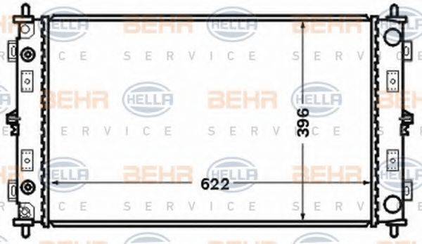 BEHR HELLA SERVICE 8MK376766501 Радиатор, охлаждение двигателя