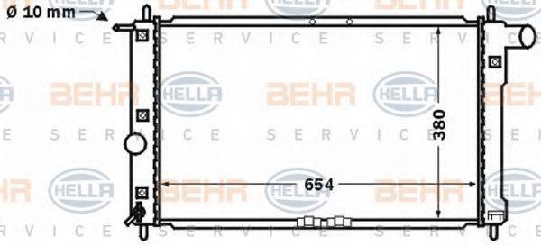 BEHR HELLA SERVICE 8MK376767191 Радиатор, охлаждение двигателя