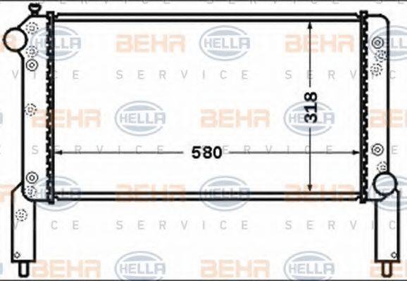 BEHR HELLA SERVICE 8MK376767671 Радиатор, охлаждение двигателя