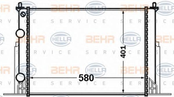 BEHR HELLA SERVICE 8MK376767731 Радиатор, охлаждение двигателя