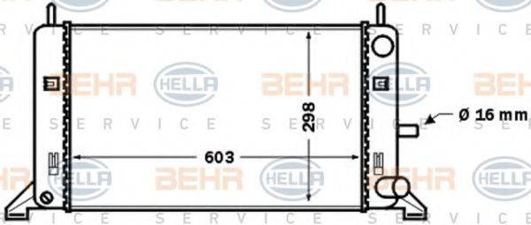 BEHR HELLA SERVICE 8MK376768031 Радиатор, охлаждение двигателя