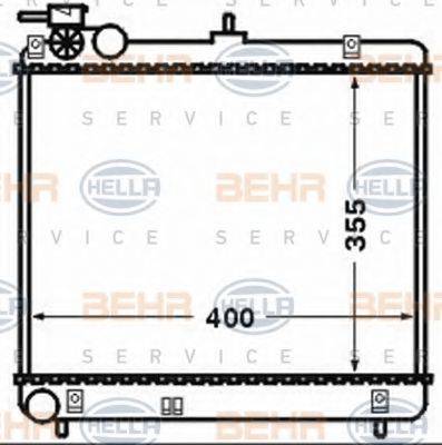 BEHR HELLA SERVICE 8MK376768491 Радиатор, охлаждение двигателя