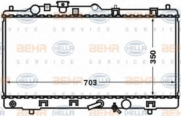 BEHR HELLA SERVICE 8MK376769631 Радиатор, охлаждение двигателя