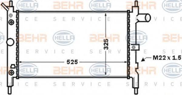 BEHR HELLA SERVICE 8MK376771051 Радиатор, охлаждение двигателя