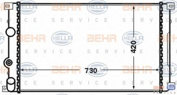 BEHR HELLA SERVICE 8MK376771731 Радиатор, охлаждение двигателя