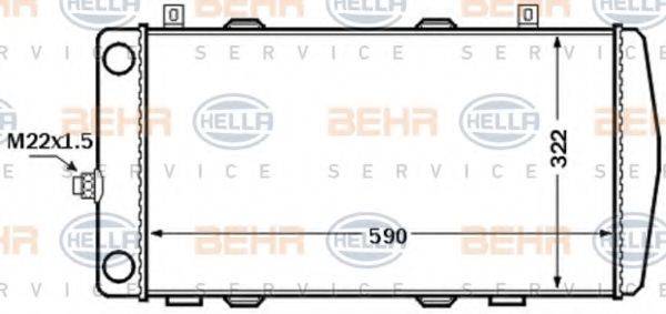 BEHR HELLA SERVICE 8MK376772511 Радиатор, охлаждение двигателя