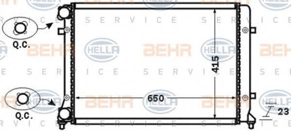 BEHR HELLA SERVICE 8MK376774011 Радиатор, охлаждение двигателя