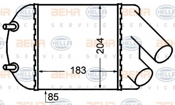 BEHR HELLA SERVICE 8ML376776501 Интеркулер