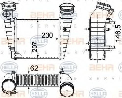 BEHR HELLA SERVICE 8ML376776611 Интеркулер