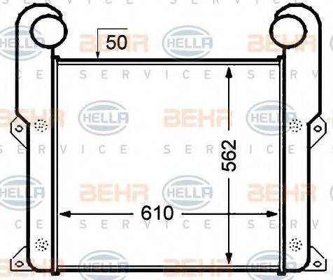 BEHR HELLA SERVICE 8ML376776681 Интеркулер