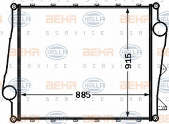 BEHR HELLA SERVICE 8ML376777071 Интеркулер