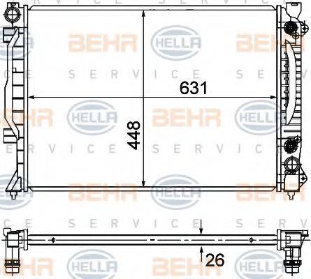 BEHR HELLA SERVICE 8MK376781031 Радиатор, охлаждение двигателя