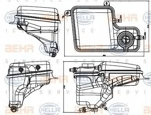 BEHR HELLA SERVICE 8MA376789711 Компенсационный бак, охлаждающая жидкость