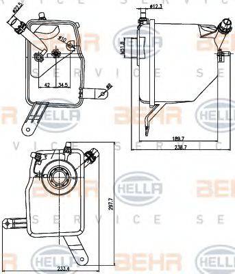 BEHR HELLA SERVICE 8MA376789731 Компенсационный бак, охлаждающая жидкость