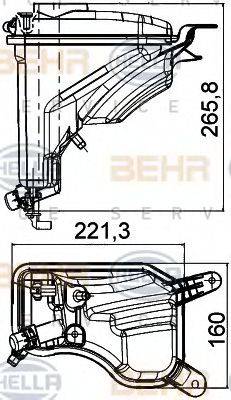 BEHR HELLA SERVICE 8MA376789751 Компенсационный бак, охлаждающая жидкость