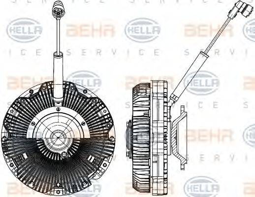 BEHR HELLA SERVICE 8MV376791151 Сцепление, вентилятор радиатора