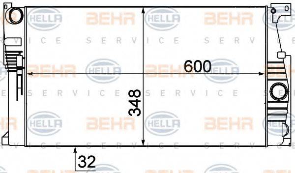 BEHR HELLA SERVICE 8MK376791781 Радиатор, охлаждение двигателя