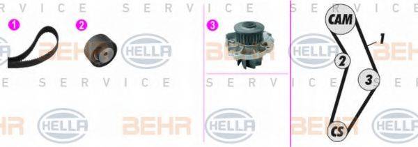 BEHR HELLA SERVICE 8MP376816831 Водяной насос + комплект зубчатого ремня