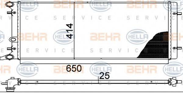 BEHR HELLA SERVICE 8MK376888784 Радиатор, охлаждение двигателя