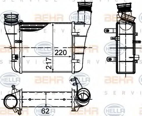 BEHR HELLA SERVICE 8ML376899121 Интеркулер