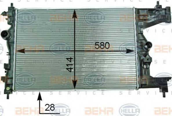 BEHR HELLA SERVICE 8MK376910221 Радиатор, охлаждение двигателя