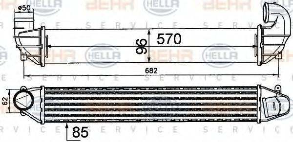 BEHR HELLA SERVICE 8ML376911411 Интеркулер