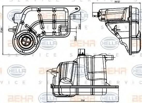 BEHR HELLA SERVICE 8MA376923021 Компенсационный бак, охлаждающая жидкость