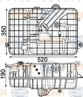 BEHR HELLA SERVICE 8MA376923781 Компенсационный бак, охлаждающая жидкость