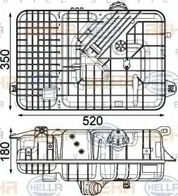 BEHR HELLA SERVICE 8MA376923791 Компенсационный бак, охлаждающая жидкость