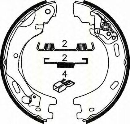 TRISCAN 810017015 Комплект тормозных колодок, стояночная тормозная система