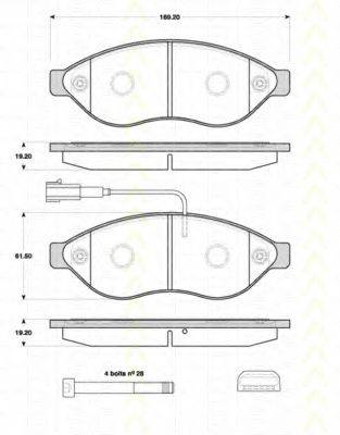 TRISCAN 811010562 Комплект тормозных колодок, дисковый тормоз