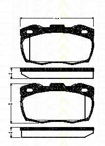 TRISCAN 811017021 Комплект тормозных колодок, дисковый тормоз