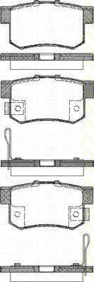 TRISCAN 811040008 Комплект тормозных колодок, дисковый тормоз