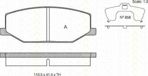 TRISCAN 811069859 Комплект тормозных колодок, дисковый тормоз