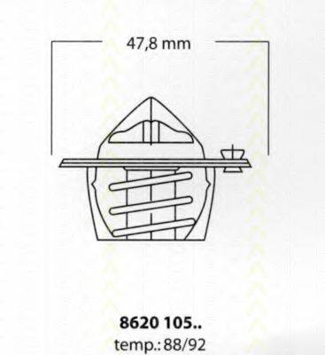 TRISCAN 862010588 Термостат, охлаждающая жидкость