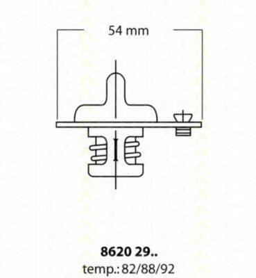 TRISCAN 86202992 Термостат, охлаждающая жидкость