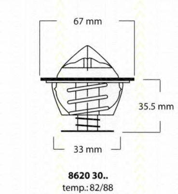 TRISCAN 86203088 Термостат, охлаждающая жидкость