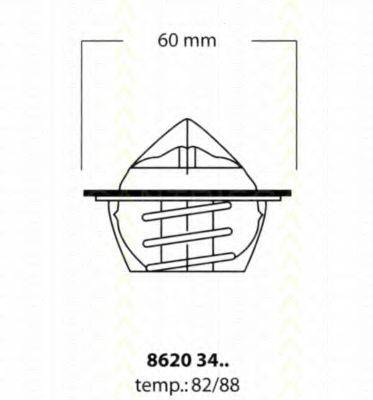 TRISCAN 86203482 Термостат, охлаждающая жидкость