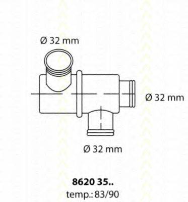 TRISCAN 86203583 Термостат, охлаждающая жидкость