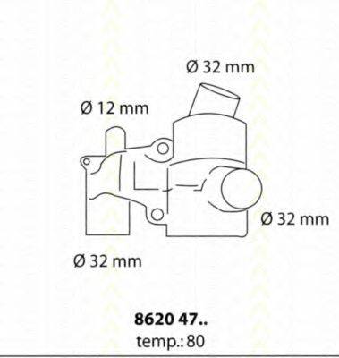 TRISCAN 86204780 Термостат, охлаждающая жидкость