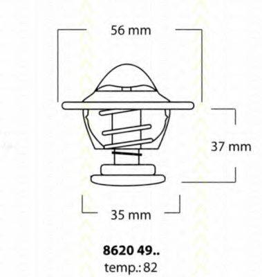 TRISCAN 86204982 Термостат, охлаждающая жидкость