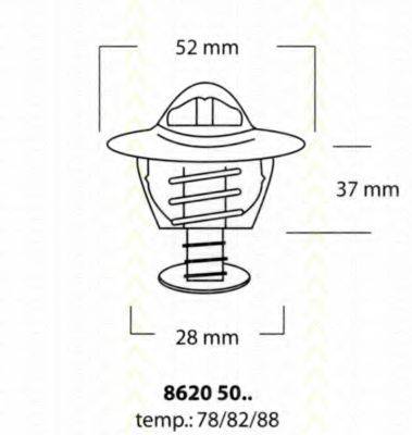 TRISCAN 86205082 Термостат, охлаждающая жидкость